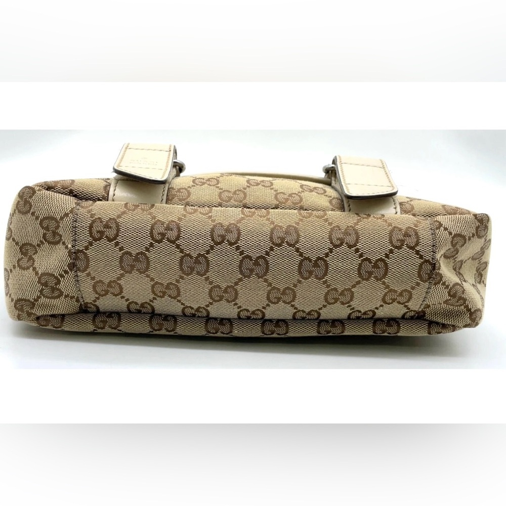 Authentic GUCCI Monogram Brown and Cream Crossbody Bag with Monogram Canvas - Picture 10 of 13